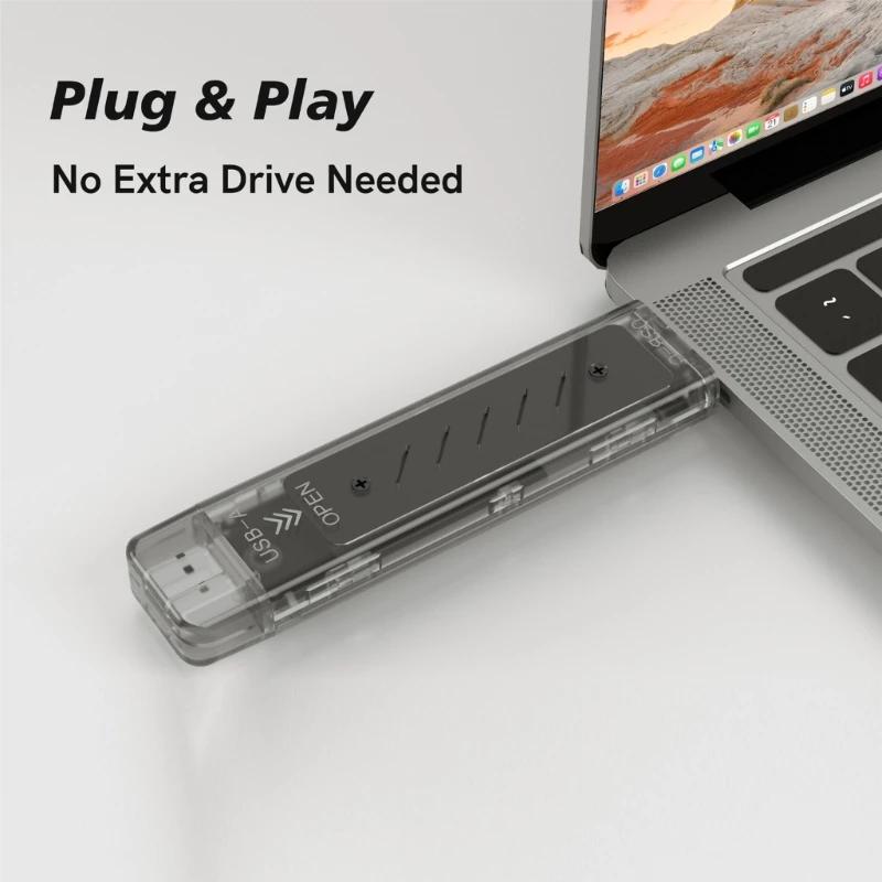 M.2 NVMe Ŭ 10Gbps USB ܺ M.2 SSD ̽  ƮϿ USB 3.2 Gen2 M.2 SSD Ŭ ڽ 